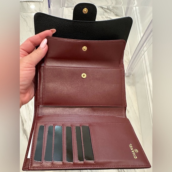 Chanel Black Caviar Quilted Classic Flap continental wallet - Picture 14 of 16